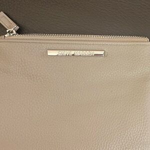 Steve Madden Taupe Leather Wristlet